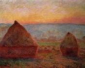 克劳德 莫奈 : Grainstacks, Sunset